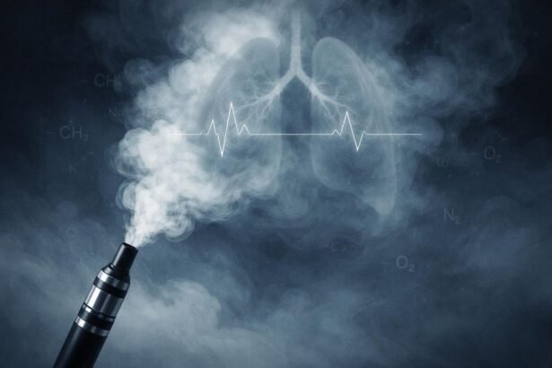 Az e-cigaretta aeroszoljának belélegzése és az egészségügyi kockázatok vizuális bemutatása
